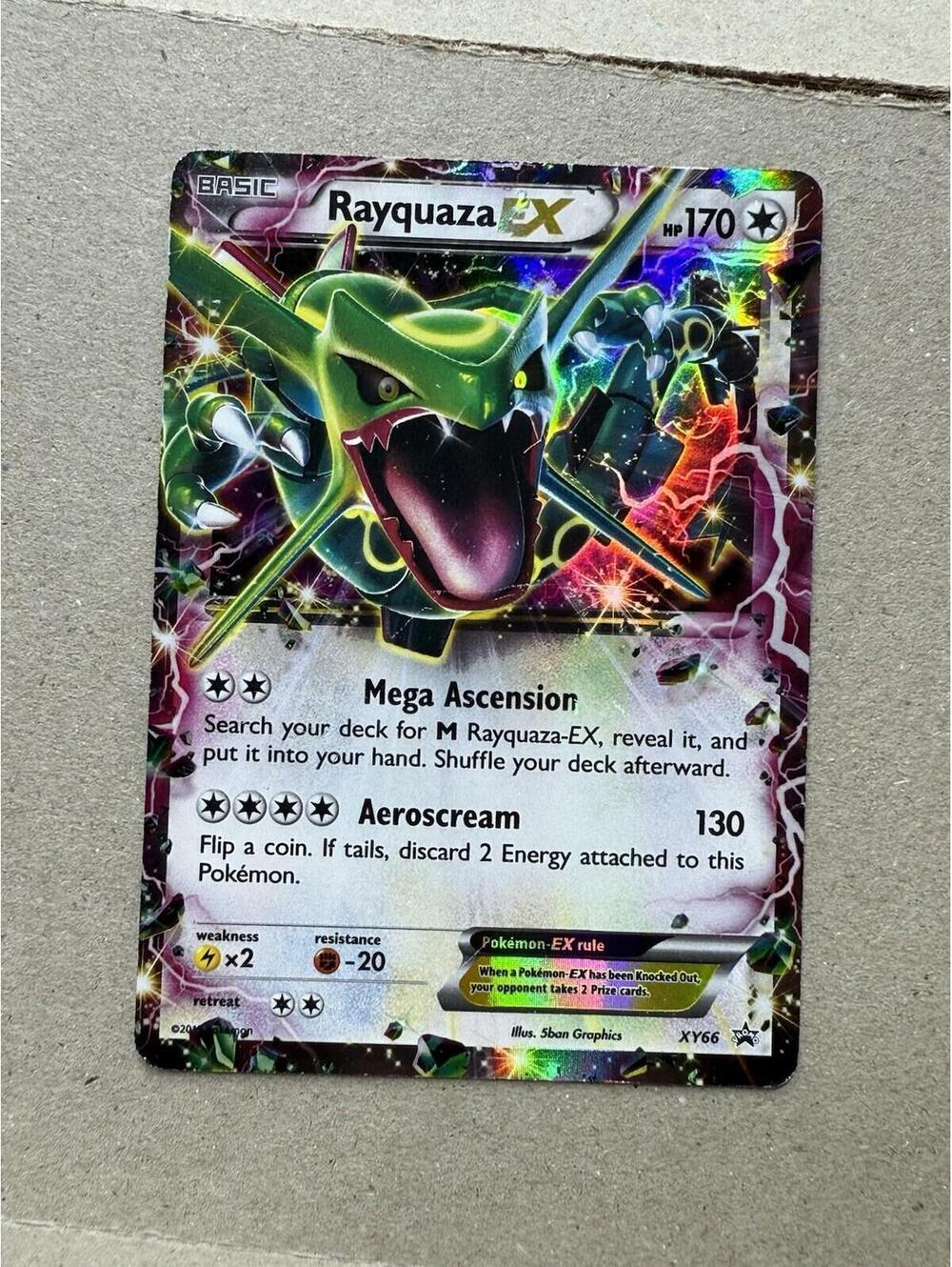 Pokemon Rayquaza EX XY66 Holo Promo LP XY Black Star